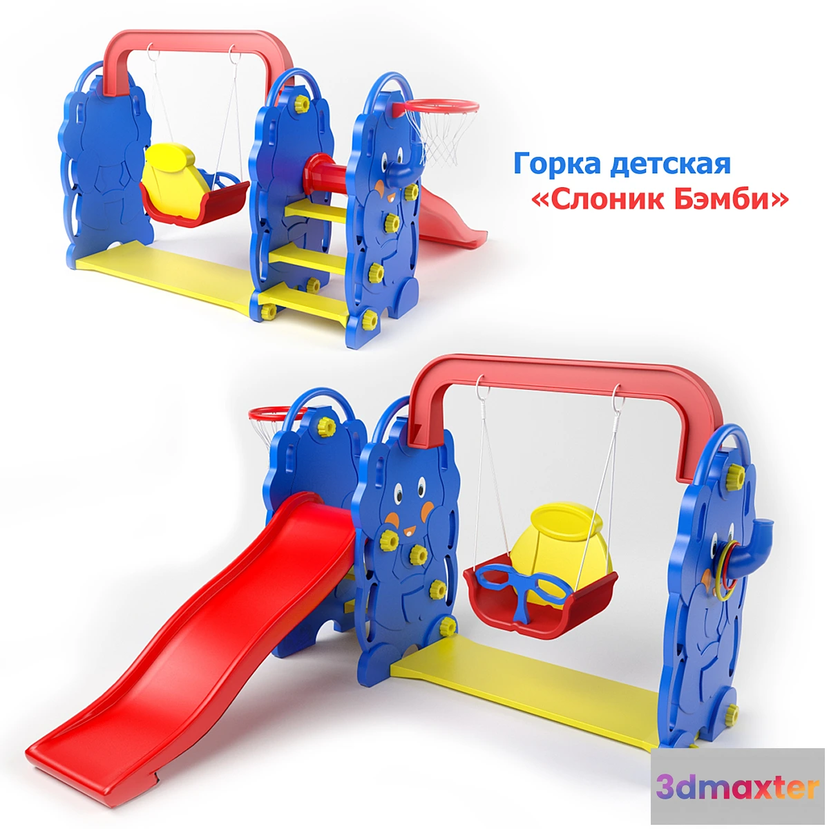 1408106 - Children’s slide “Elephant Bambi” 3D Max