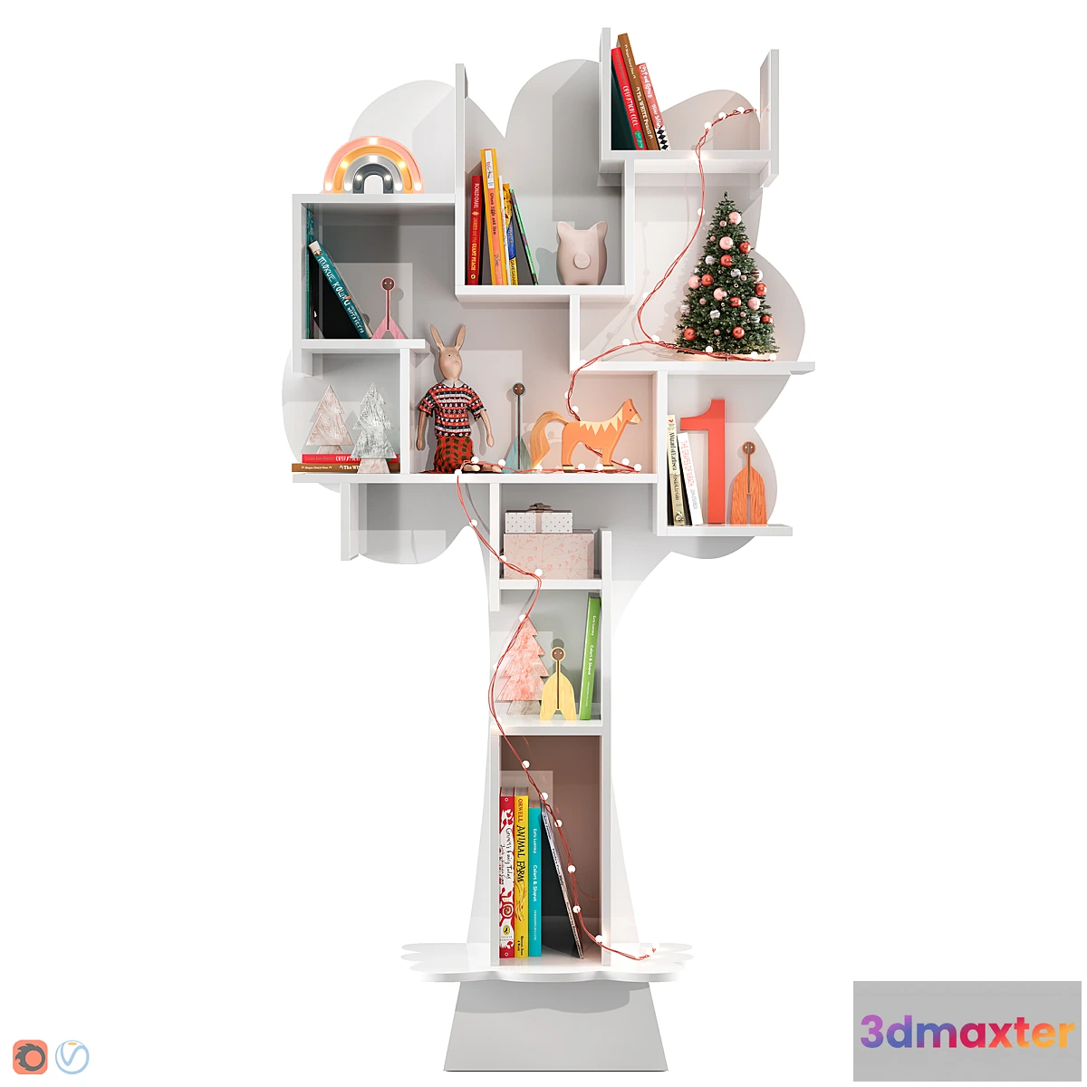 1410020 - Shelf in the nursery with decor 3D Max