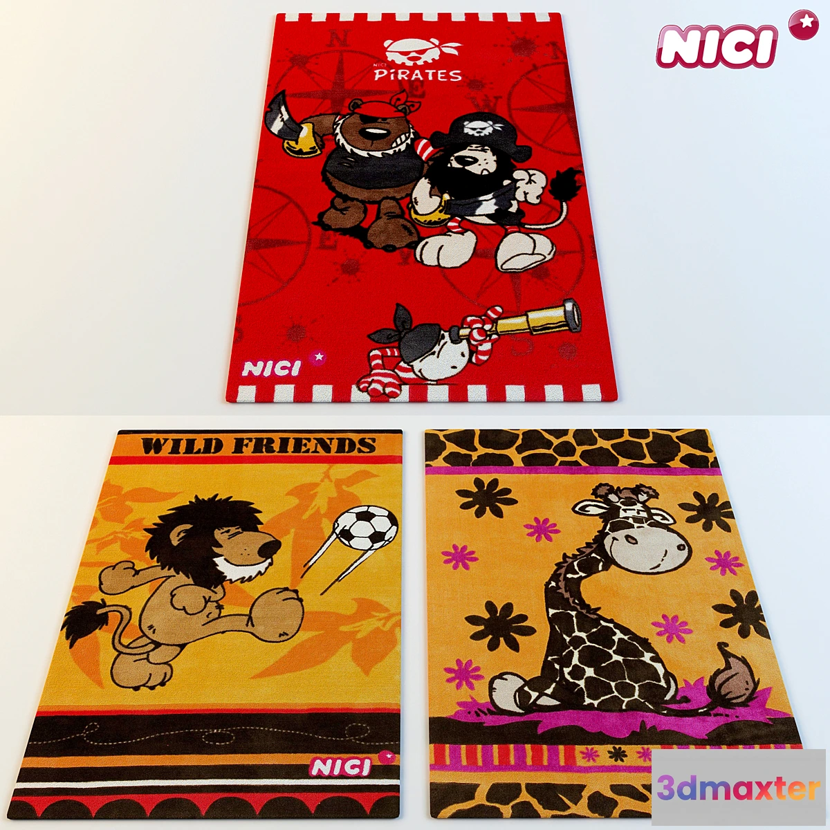 1411270 - NICI dywany carpet carpets - set 3 3D Max