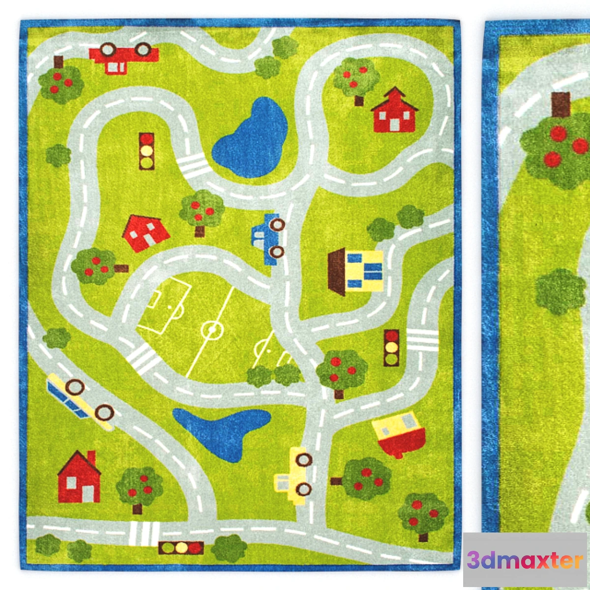 1411720 - Carpet NuLoom Alton Kids Road Trip Rug 3D Max
