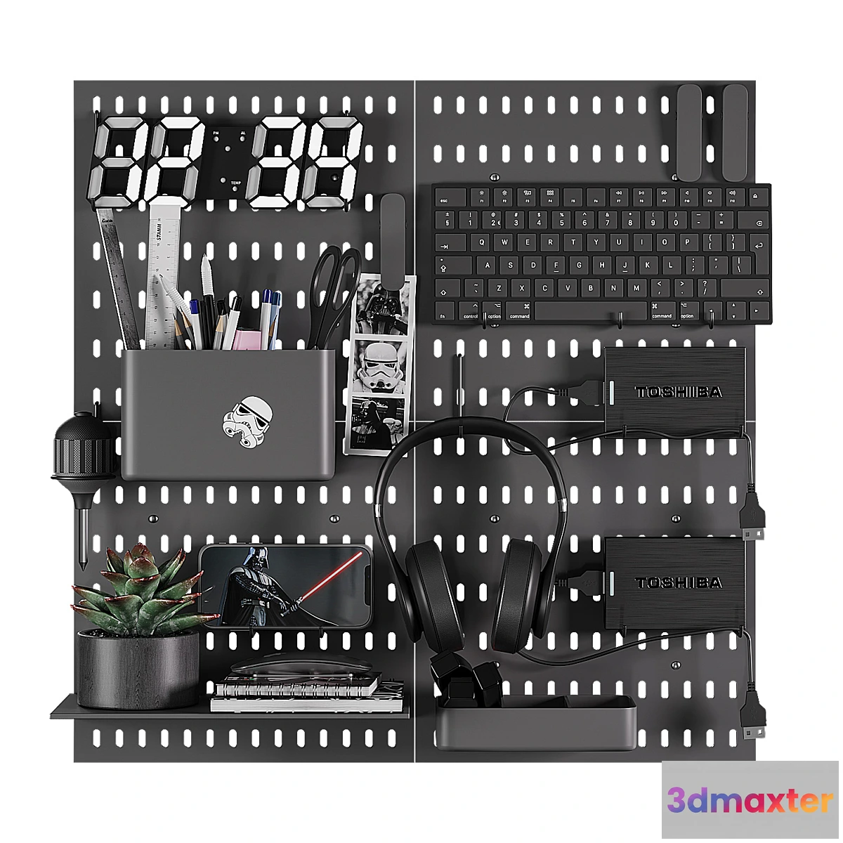 1412318 - Wall stationery organizer 3 3D Max