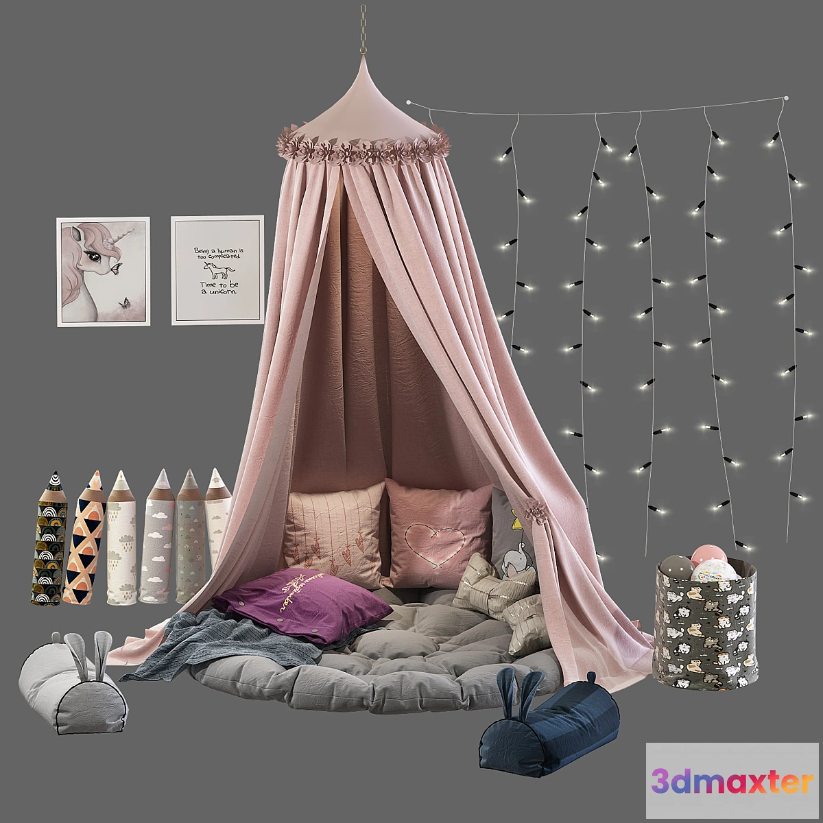 1413572 - Children’s canopy with decor 3D Max