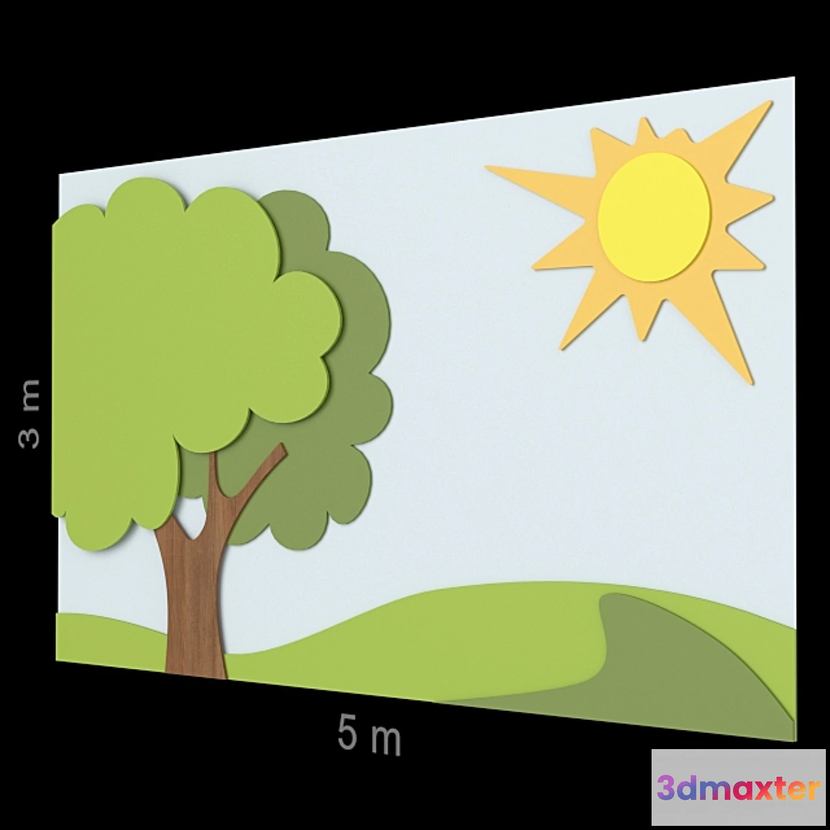 1416434 - Decorative wall for the nursery 65. 3D Max