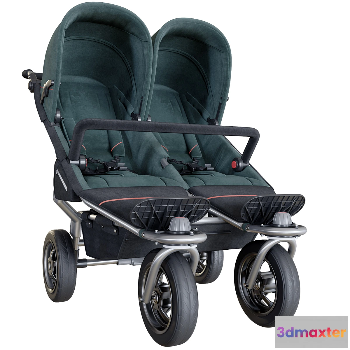 1416852 - Stroller TFK Twin Adventure 2019 Fossil 3D Max