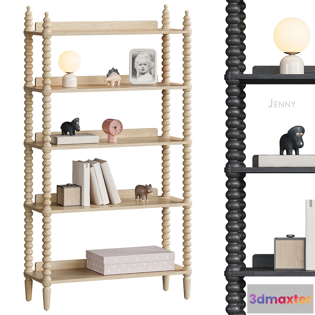 1417224 - Jenny Lind bookcase CRATE & KIDS 3D Max