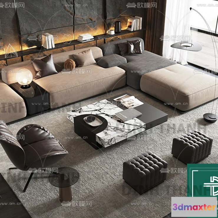 1178562 - MINOTTI SOFA - 3D MODELS - 053