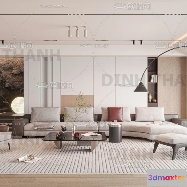 1178632 - MINOTTI SOFA - 3D MODELS - 088