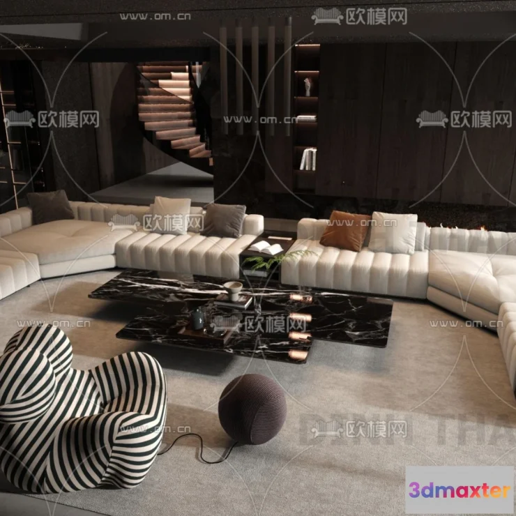 1178656 - MINOTTI SOFA - 3D MODELS - 100
