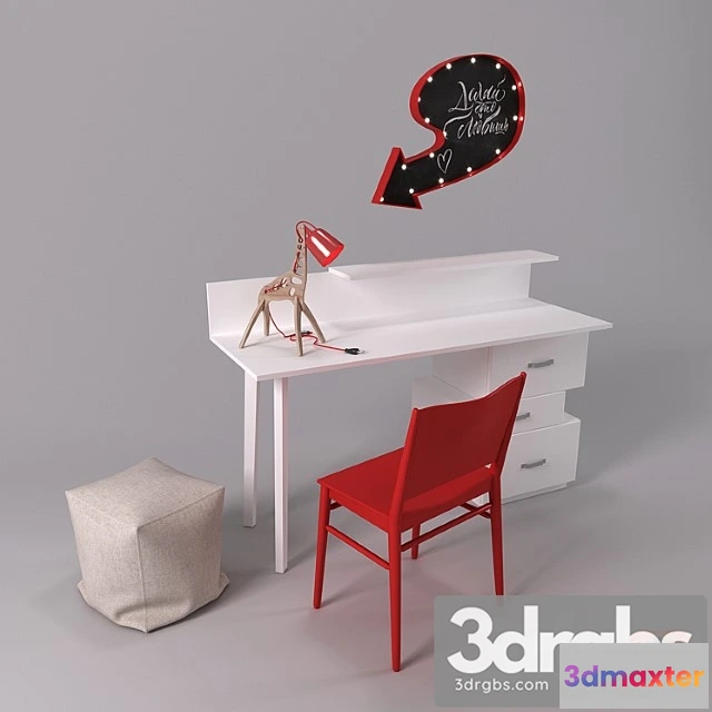 1015984 - Writing Desk and Decor