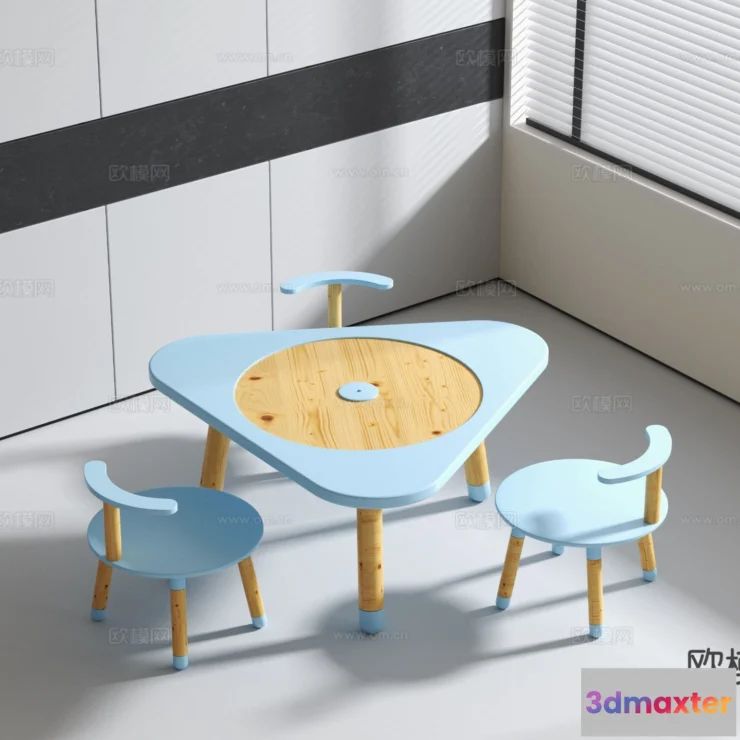 1514160 - Table and Chair Child - 3D Model For Interior Design - 250 3D Max
