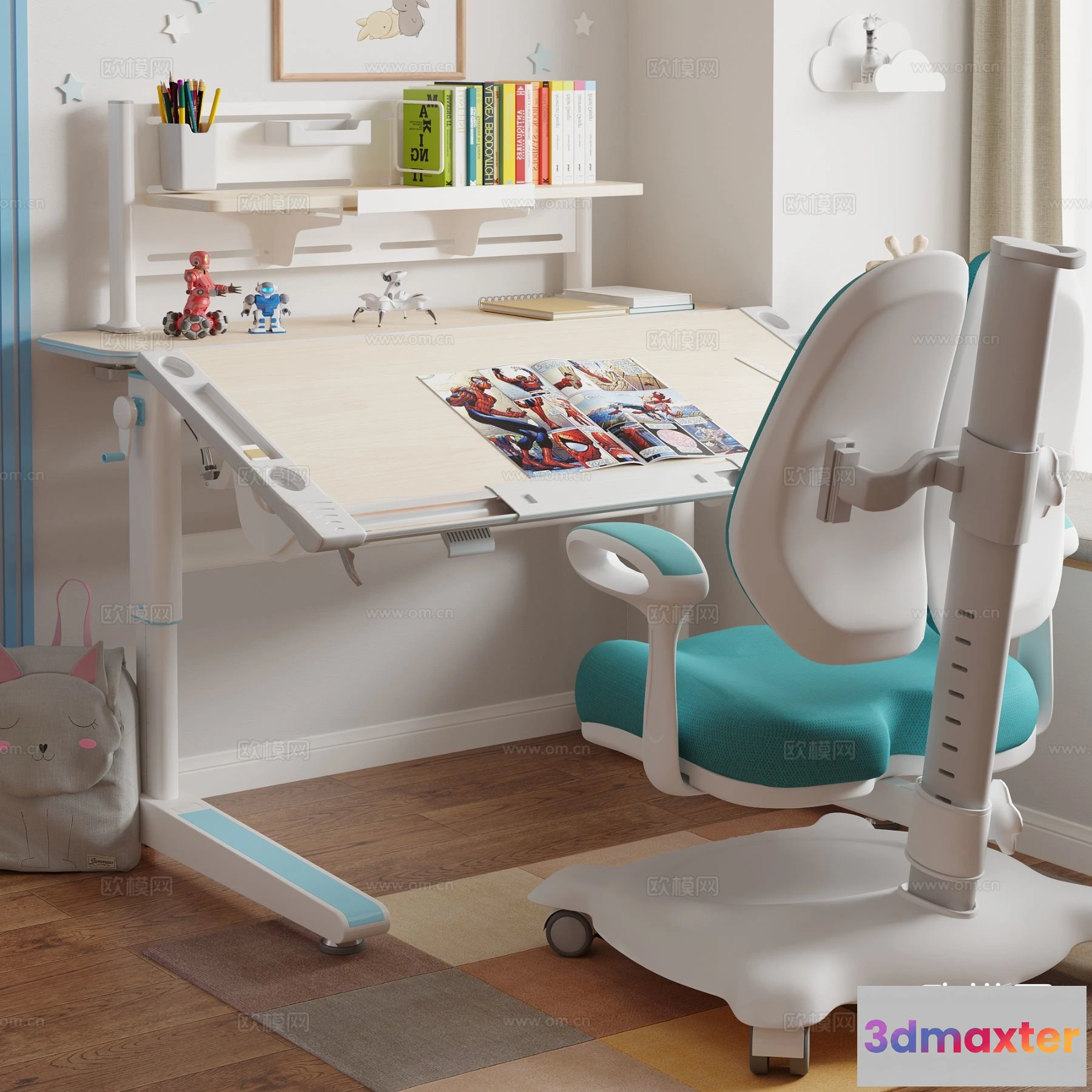 1514228 - Table and Chair Child - 3D Model For Interior Design - 284 3D Max