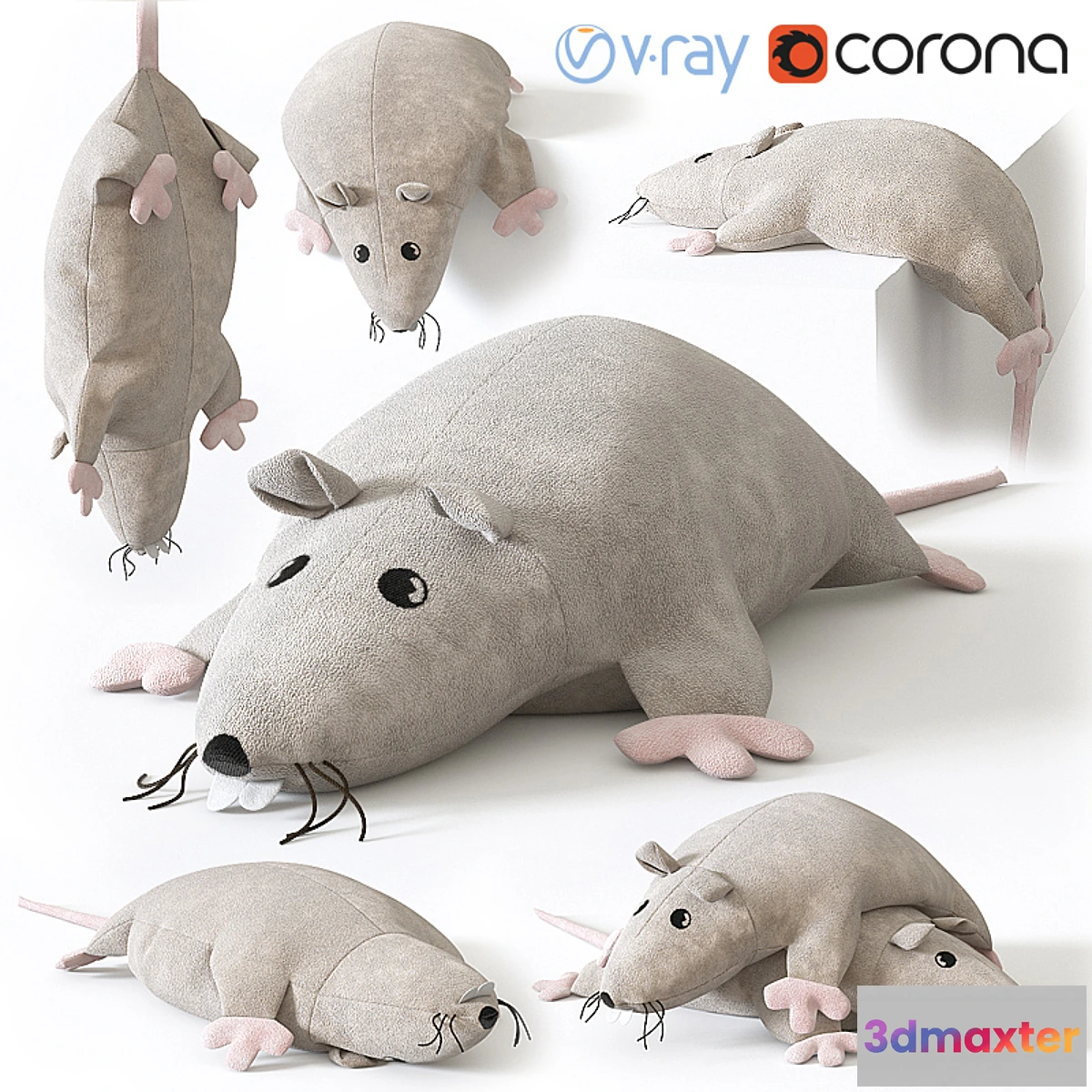 1280664 - IKEA Soft Toy Rat 3D Max