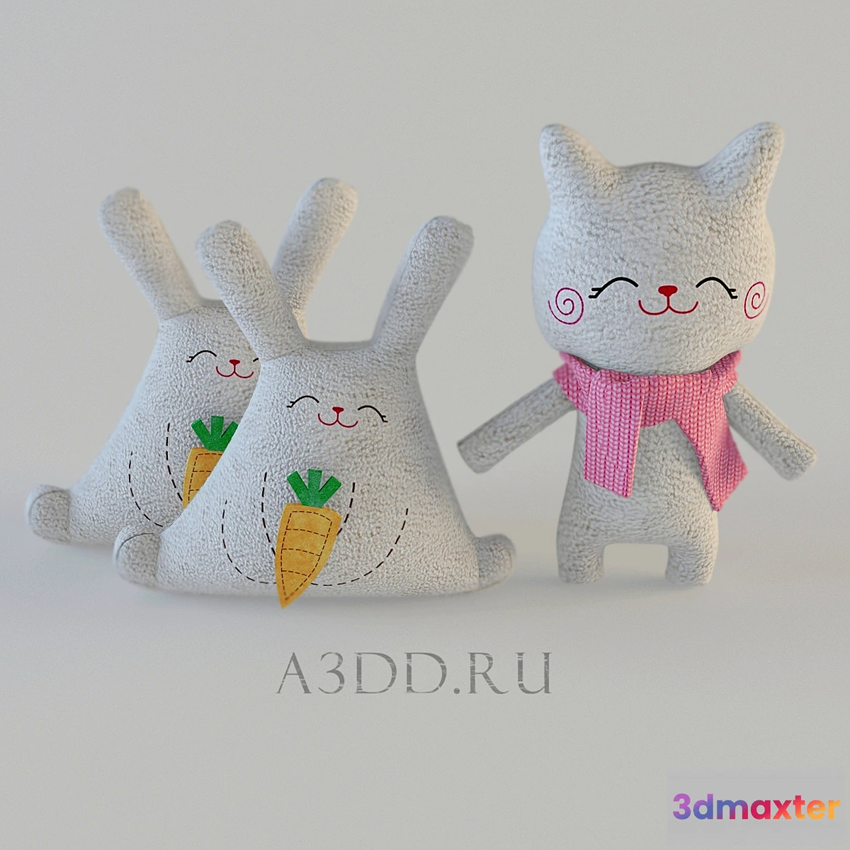 1285774 - Cat and bunnies 3D Max