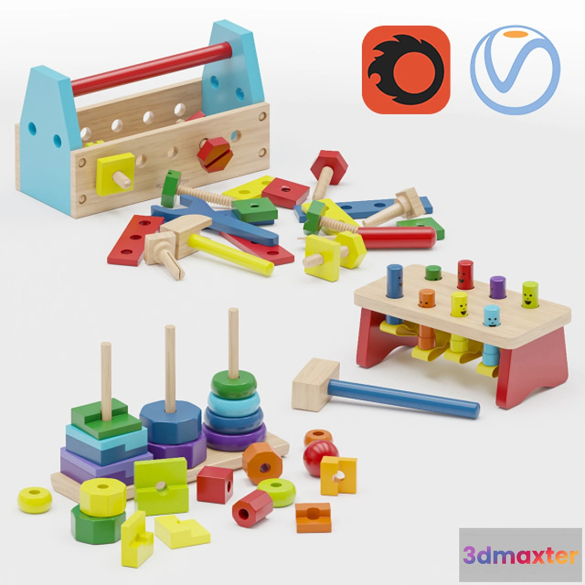 1325548 - Toys set Melissa & Doug 3D Max