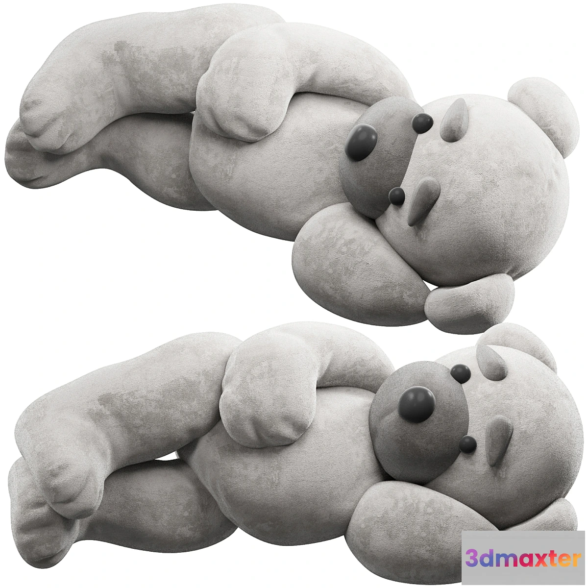 1327151 - soft toy bear lies on its side 3D Max