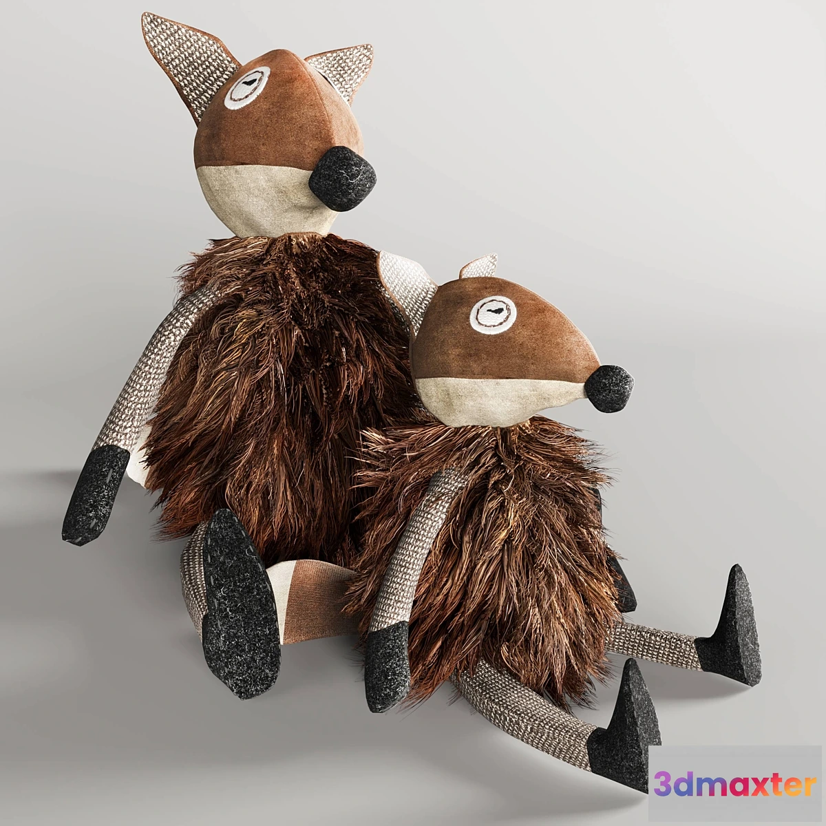 1337683 - WOOLY plush fox 3D Max