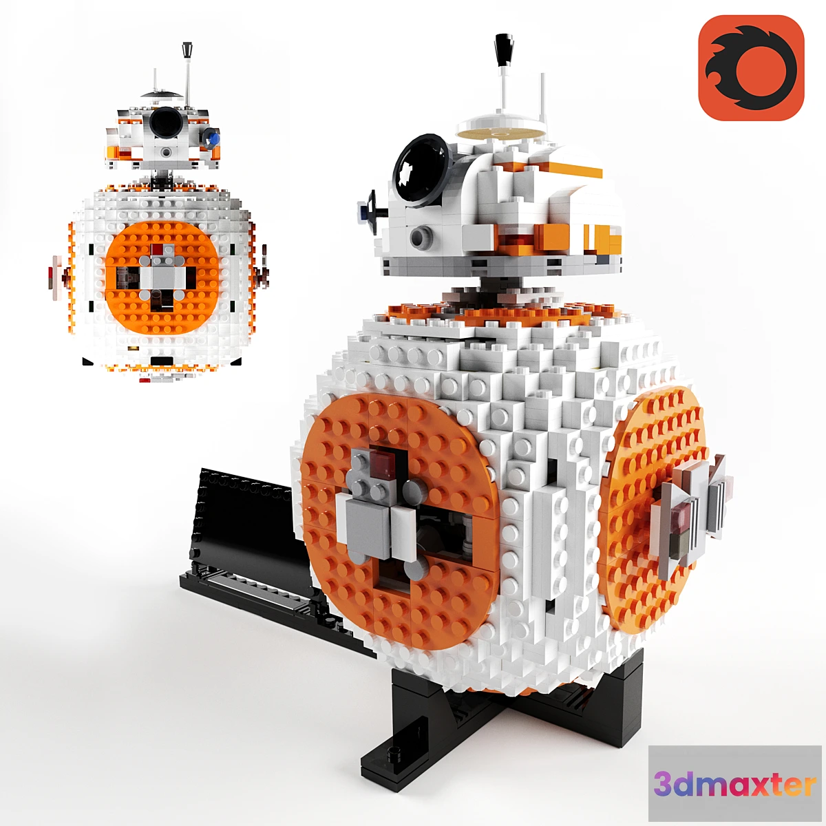 1357711 - Lego BB-8 3D Max