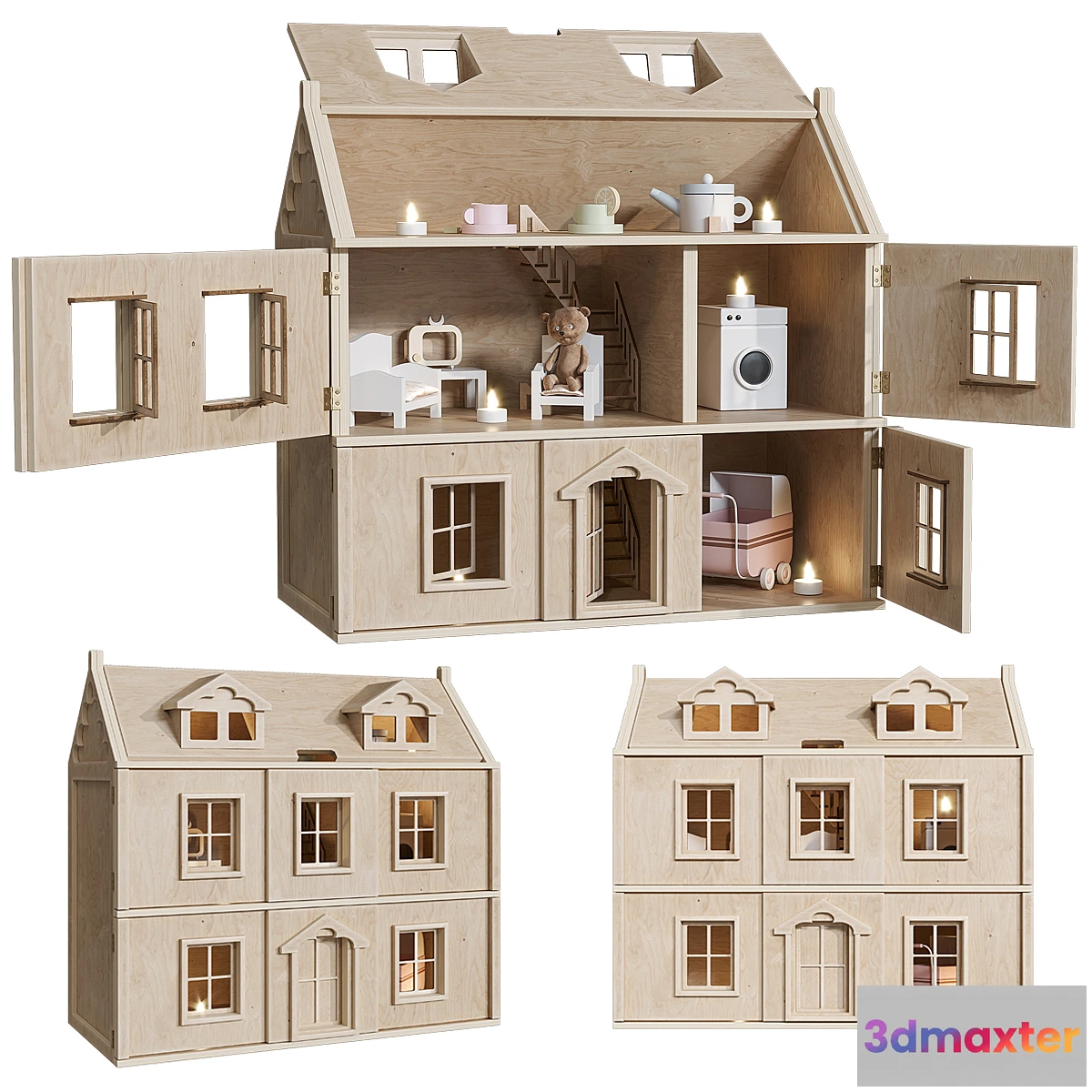1395332 - Plywood dollhouse 3D Max