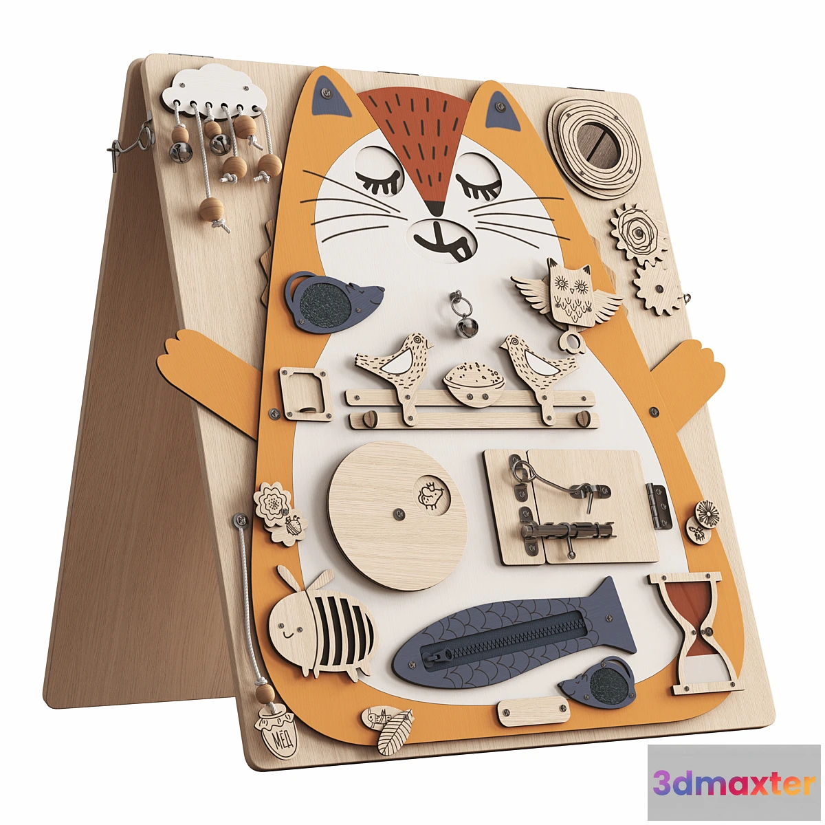 1399288 - Busy board “Cat” educational board for children 3D Max