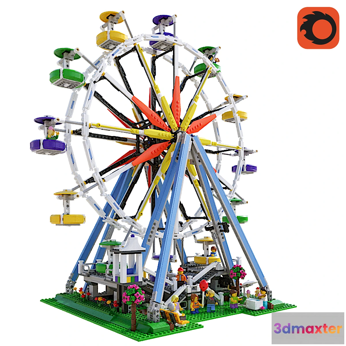 1403548 - LEGO Ferris Wheel 3D Max