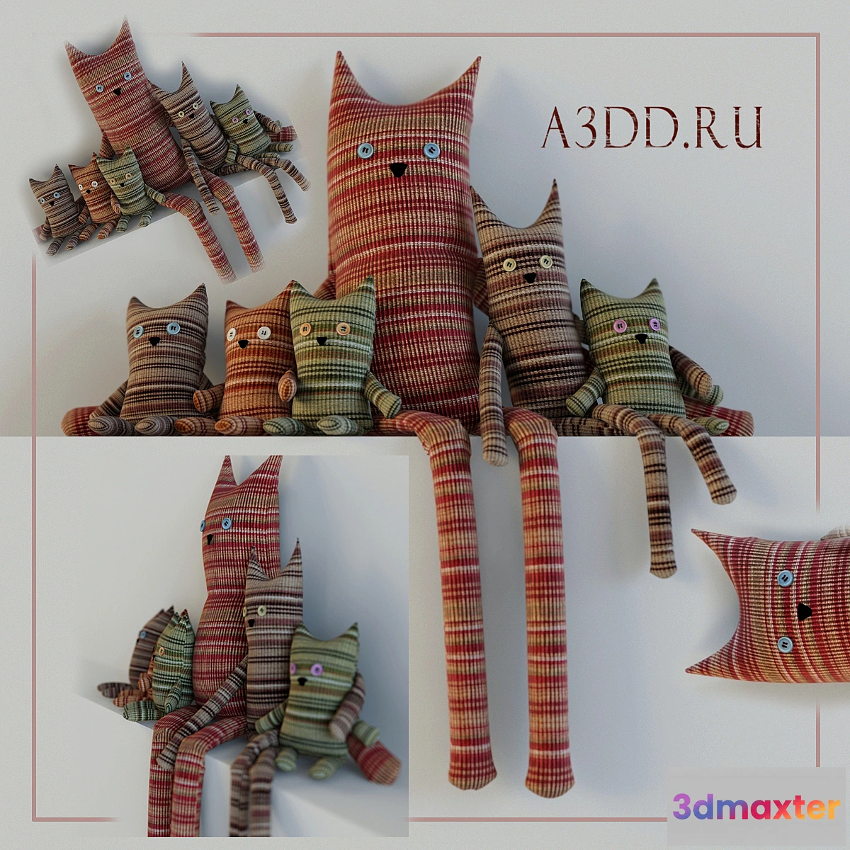1420662 - Cats knitted 3D Max