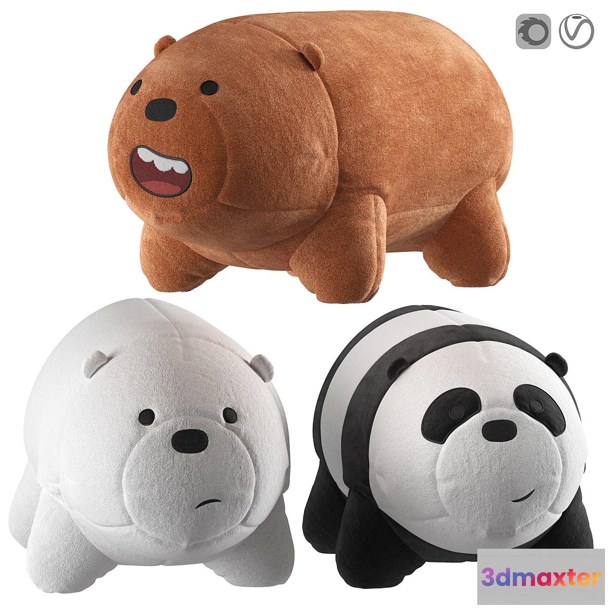1446044 - Miniso We Bare Bears 3D Max