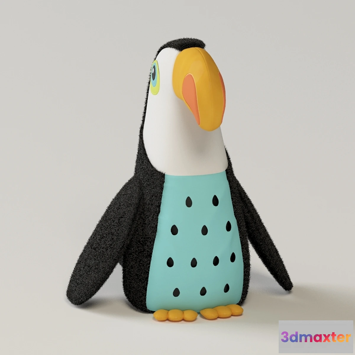 1446684 - Kas Paradise Toucan Cushion 3D Max