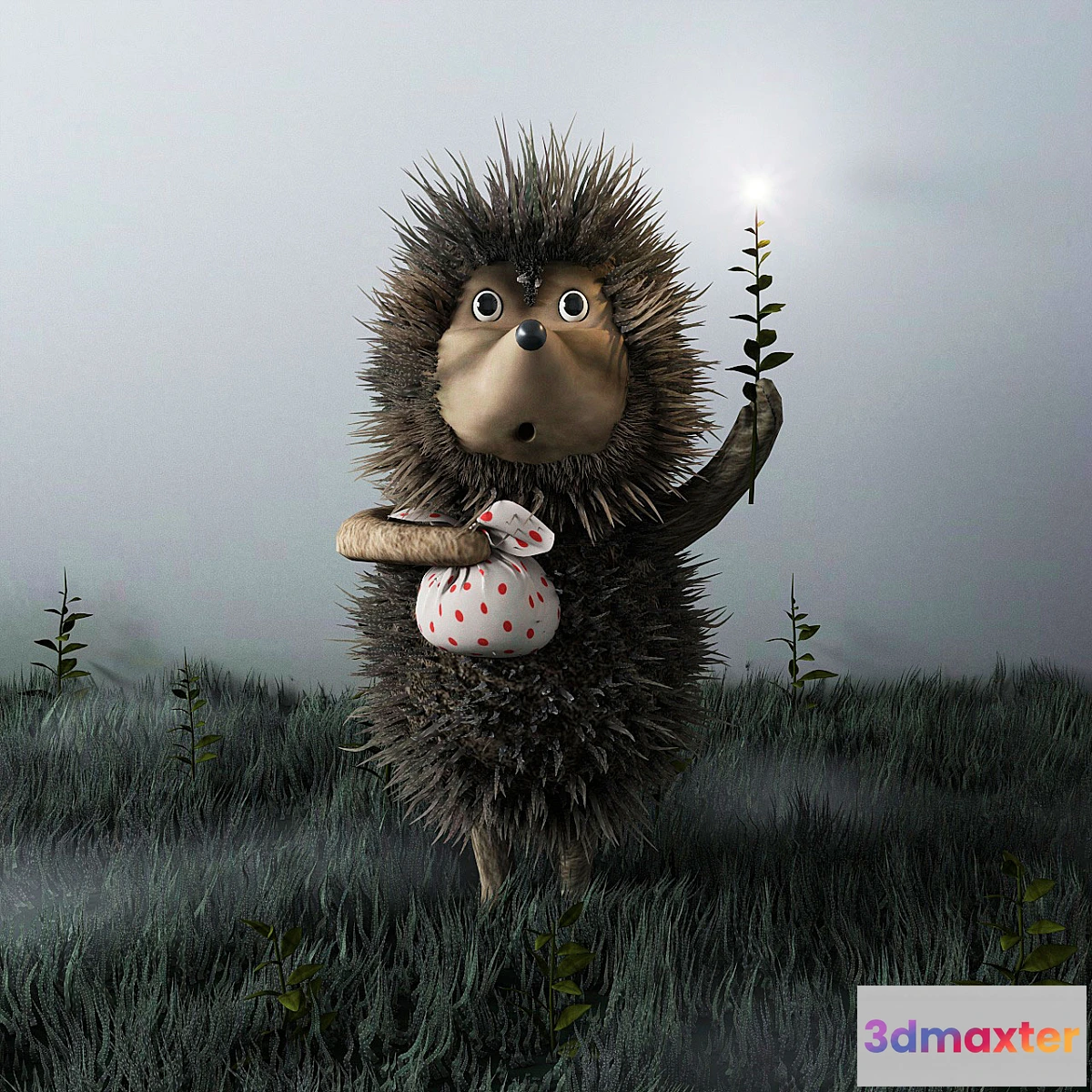 1454624 - Hedgehog in the fog 3D Max