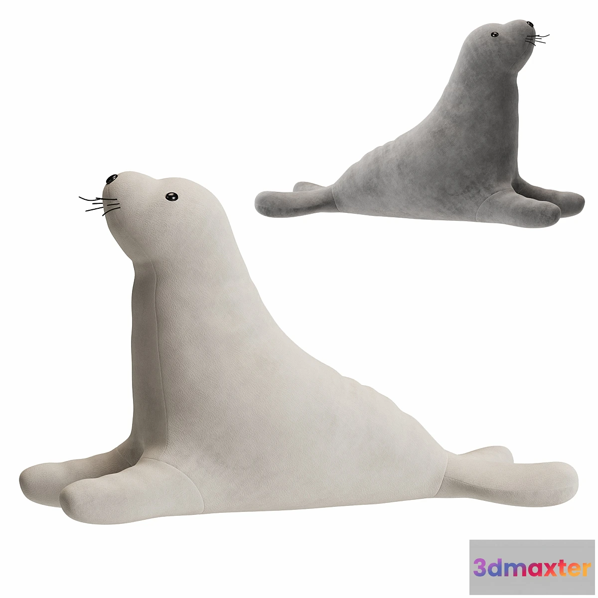 1460056 - White Seal Plush Toy 3D Max