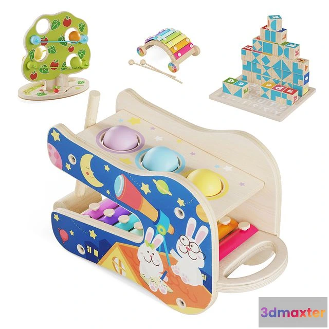 1537896 - Lucy&Leo Wooden Toy Set 3D Max