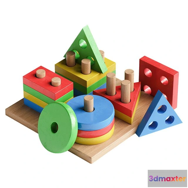 1542011 - Geometric Montessori toys 3D Max