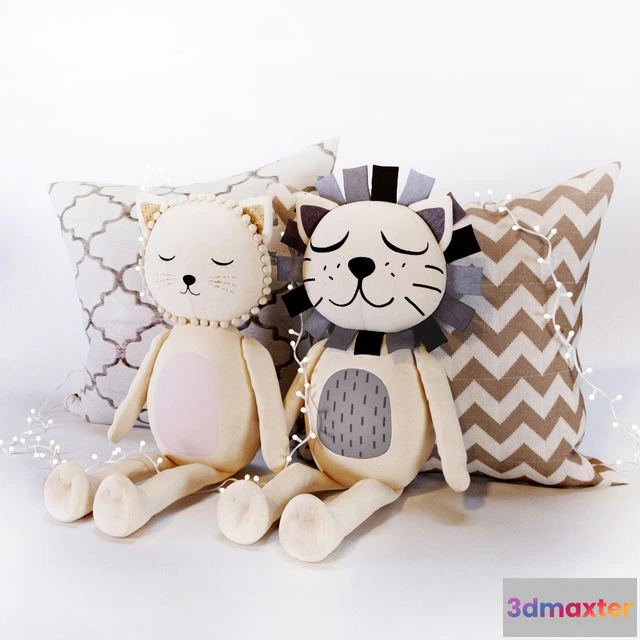 1544813 - The Emily & Meritt Cat & Lion Plush 3D Max