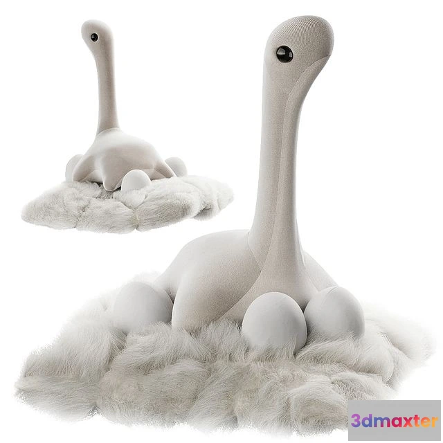 1555587 - Plush dinosaur with eggs 3D Max