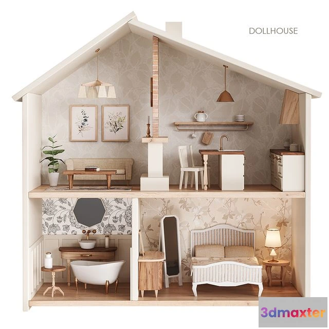1566228 - Dollhouse Retro 3D Max