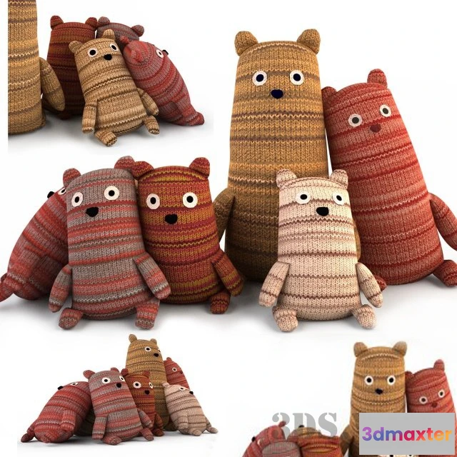 1591980 - child-room - Knitted bears 3D Max