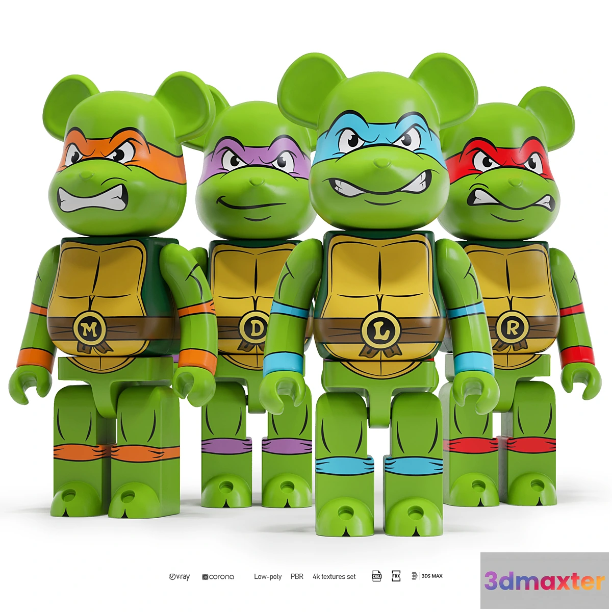 591922 - Bearbrick_Ninja Turtles