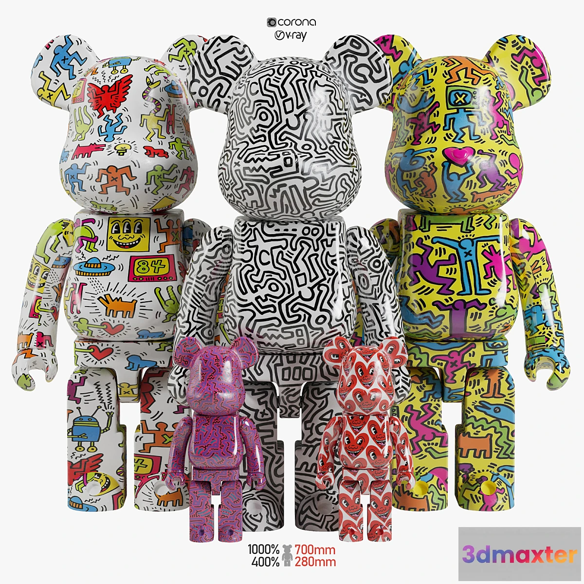 593226 - Bearbrick _ Keith Haring
