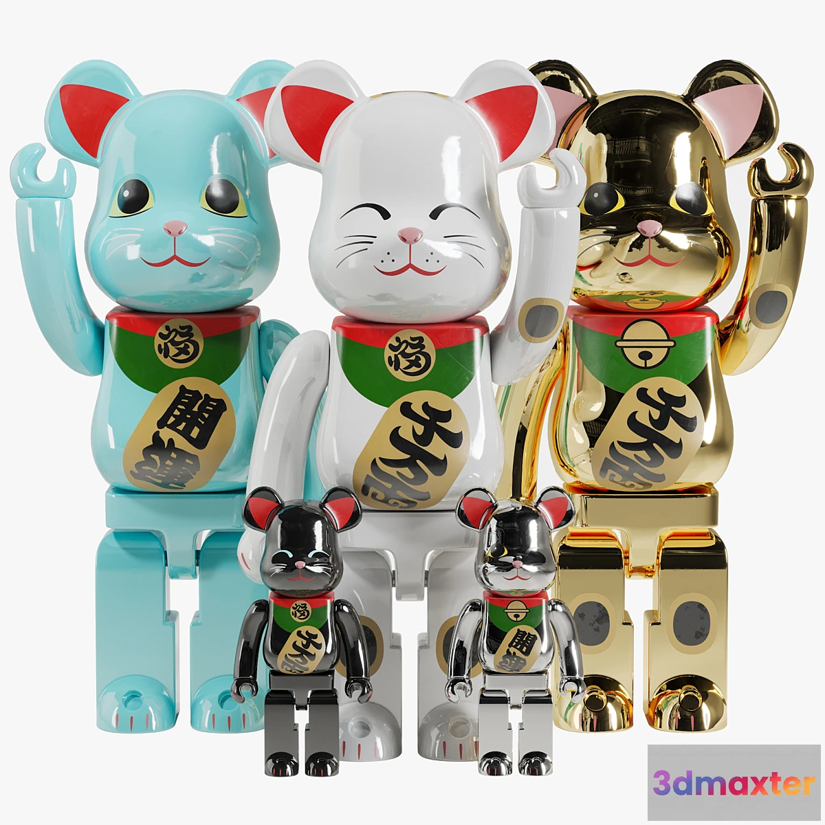 593378 - Bearbrick _ Maneki neko