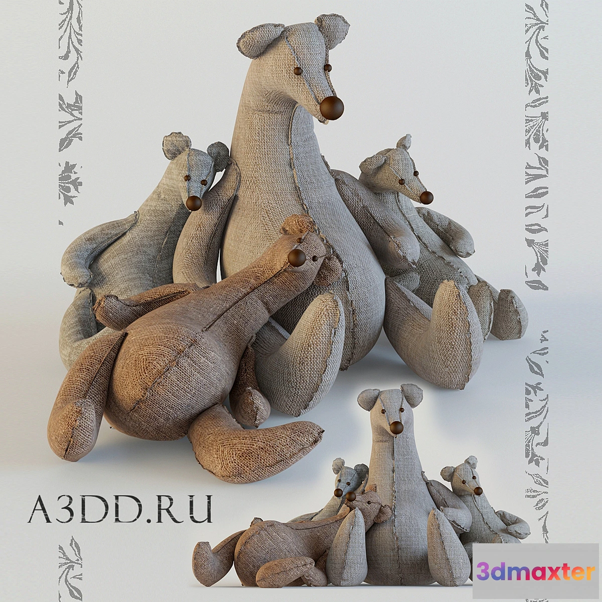 633039 - Textile Bears