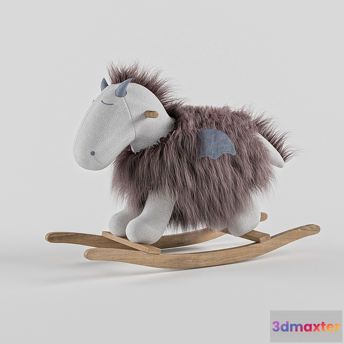 670145 - RH Wooly Plush Rocking Animal - Dragon - No.2