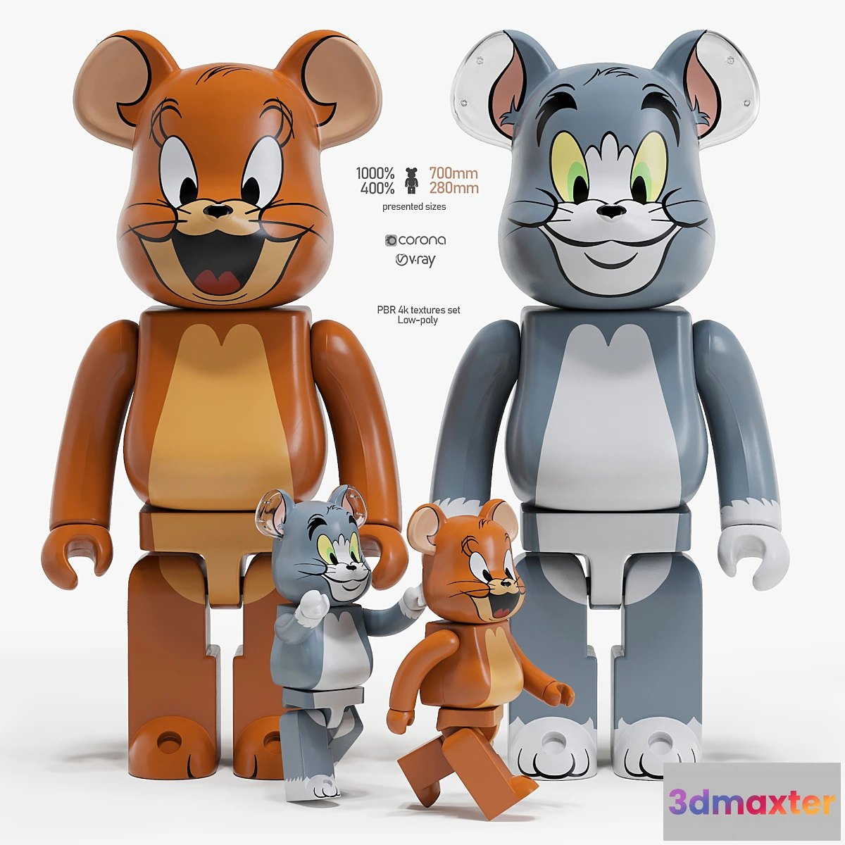 710974 - Bearbrick _ Tom and Jerry