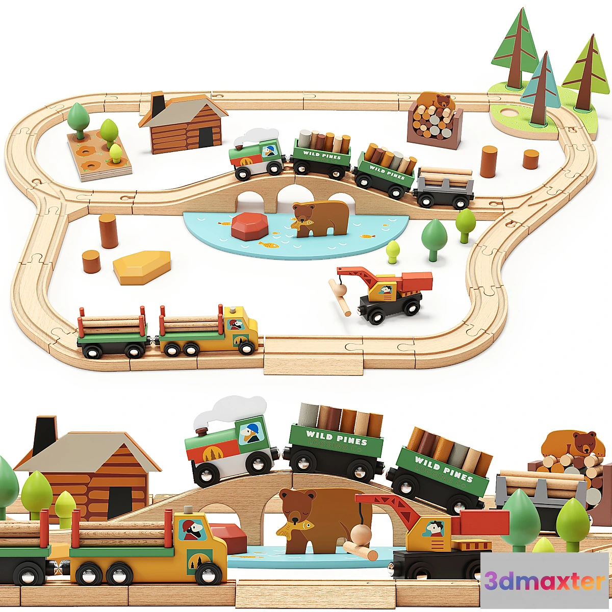 711038 - Tender Leaf Wild Pines Train Set Toy