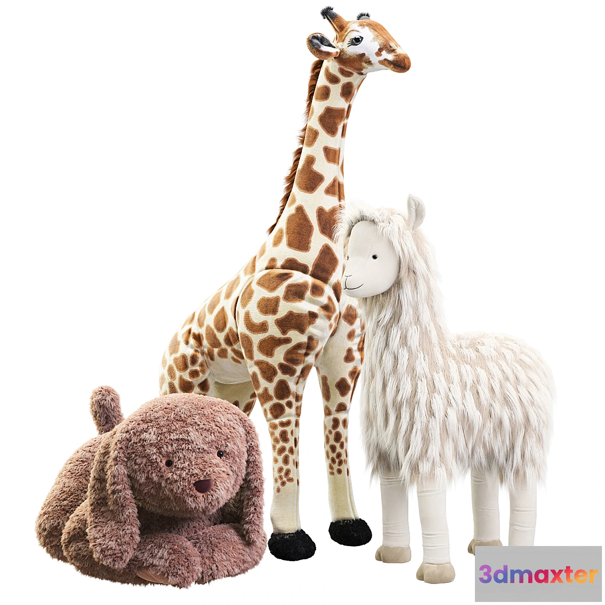 711048 - Pottery Barn plush liama Labradoodle Giraffe