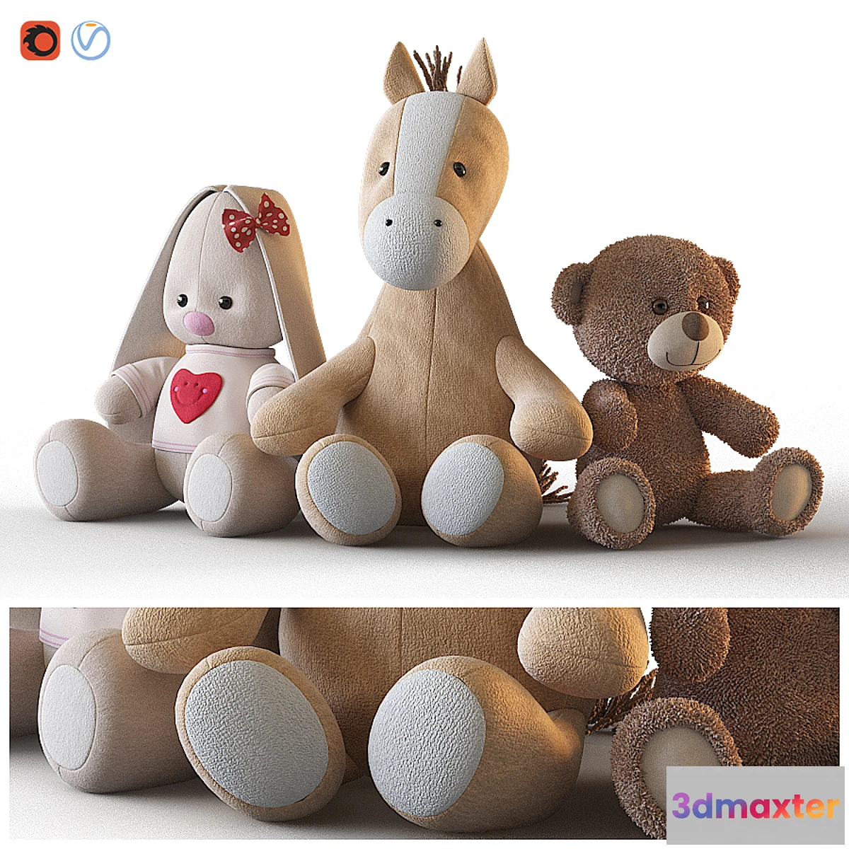 751543 - Three plush toys