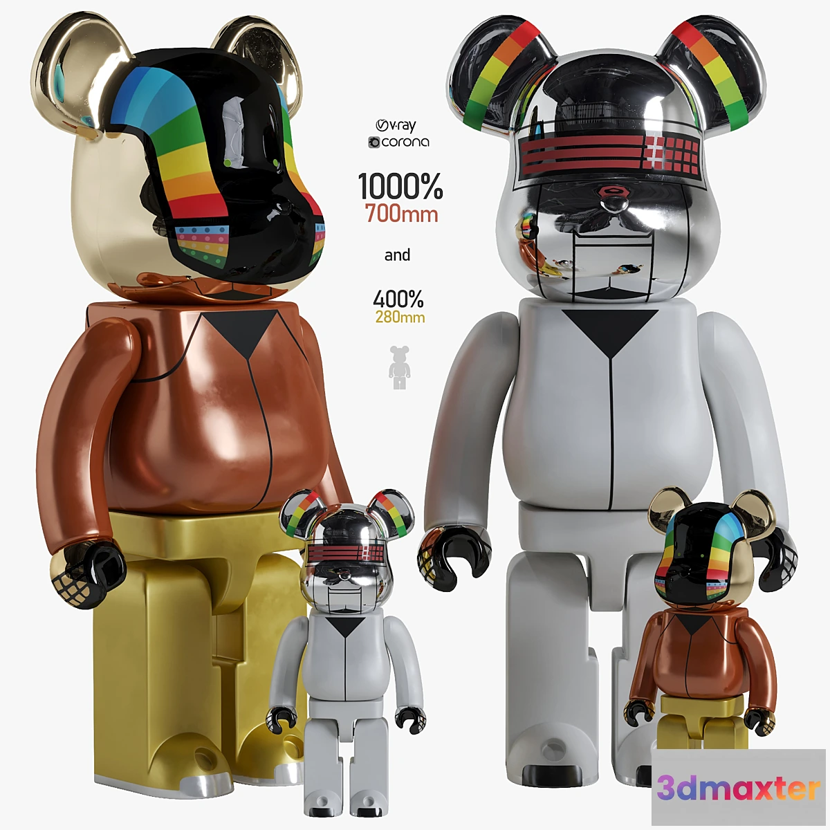 751655 - Bearbrick _ Daft Punk Discovery
