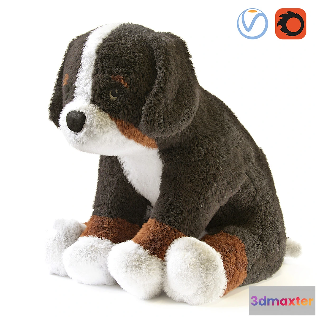 778509 - HOPPIG Bernese Shepherd White Soft Toy