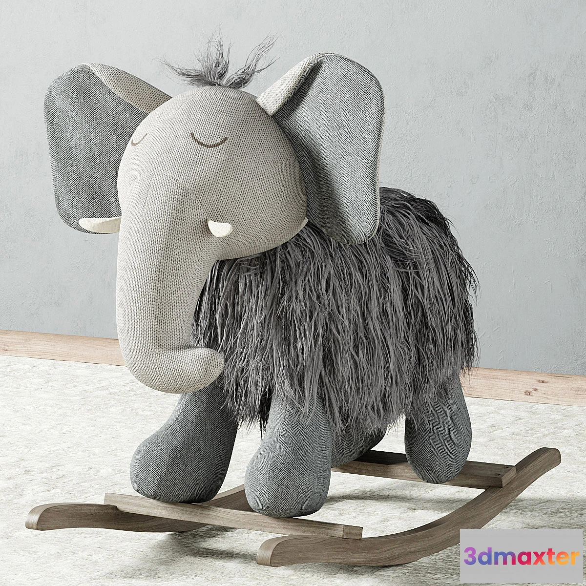 899686 - Plush Rocking  Elephant - No.3