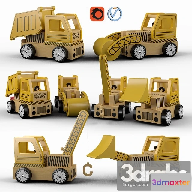 916014 - Set Toys Wooden Typewriters