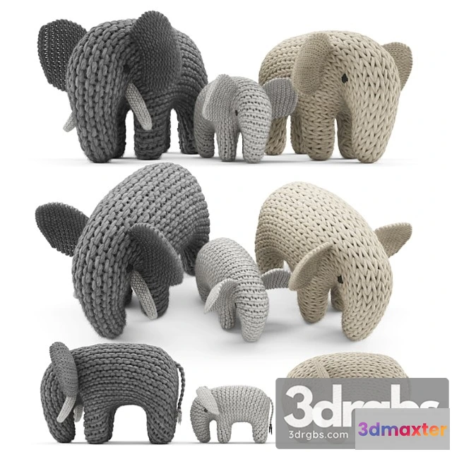 916170 - Toy Knitted Elephants Toys
