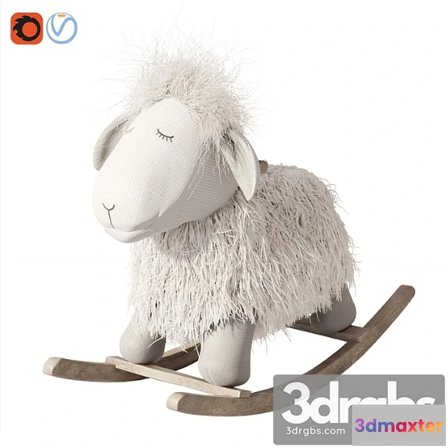 916242 - Toy Rocking Lamb Chair Toy Rocker For Kids